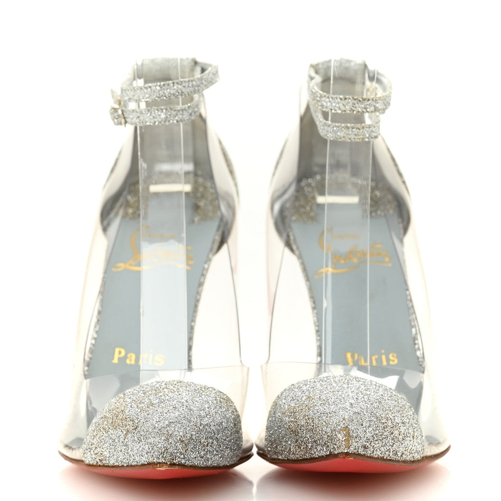 Glitter PVC Un Bout 100 Pumps 35 Silver