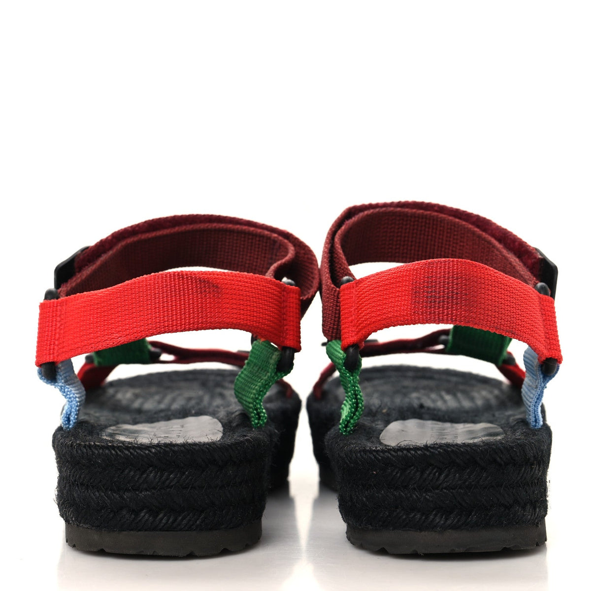 Raffia Paula's Ibiza Strappy Espadrille Sandals 40 Black Multicolor