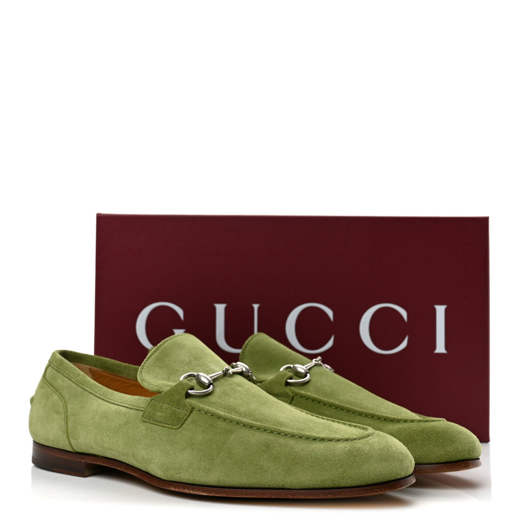 Suede Horsebit Mens Jordaan Loafers 10 Light Green