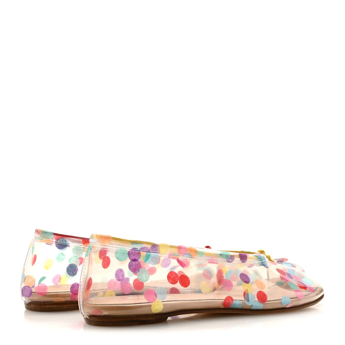 PVC Confetti Printed Tabi Ballerina Flats 37 Multicolor