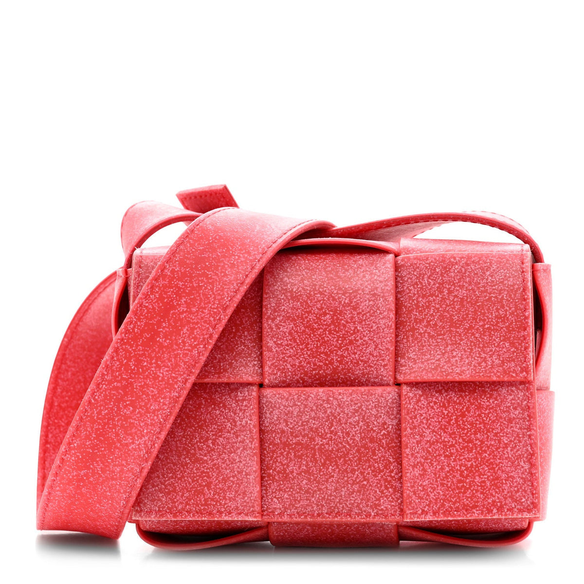 Rubber Maxi Intrecciato Extra Mini Cassette Crossbody Bag Firework
