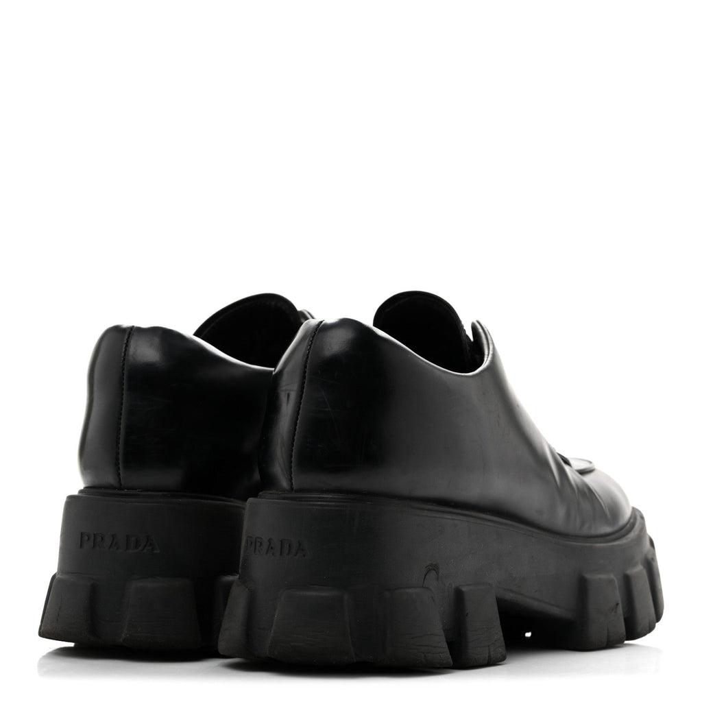 Spazzolato Rois Monolith 55mm Derby Loafers 38 Black