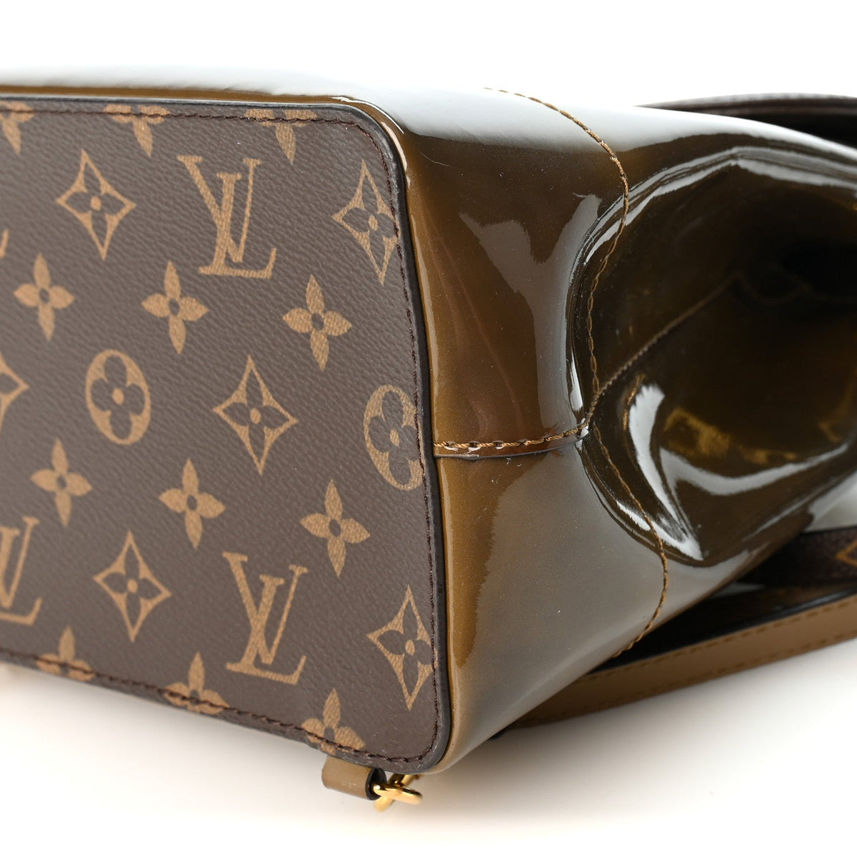 Patent Monogram Hot Springs Backpack Vert Bronze
