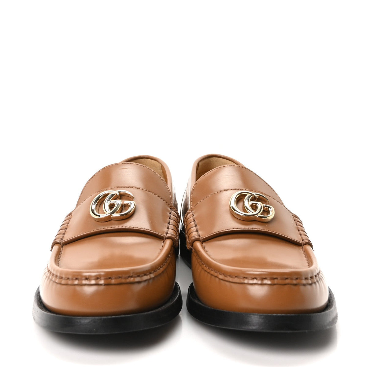 Millennial Ribot Womens GG Marmont Loafers 36 Luminous Wood 39.5 Luminous Wood