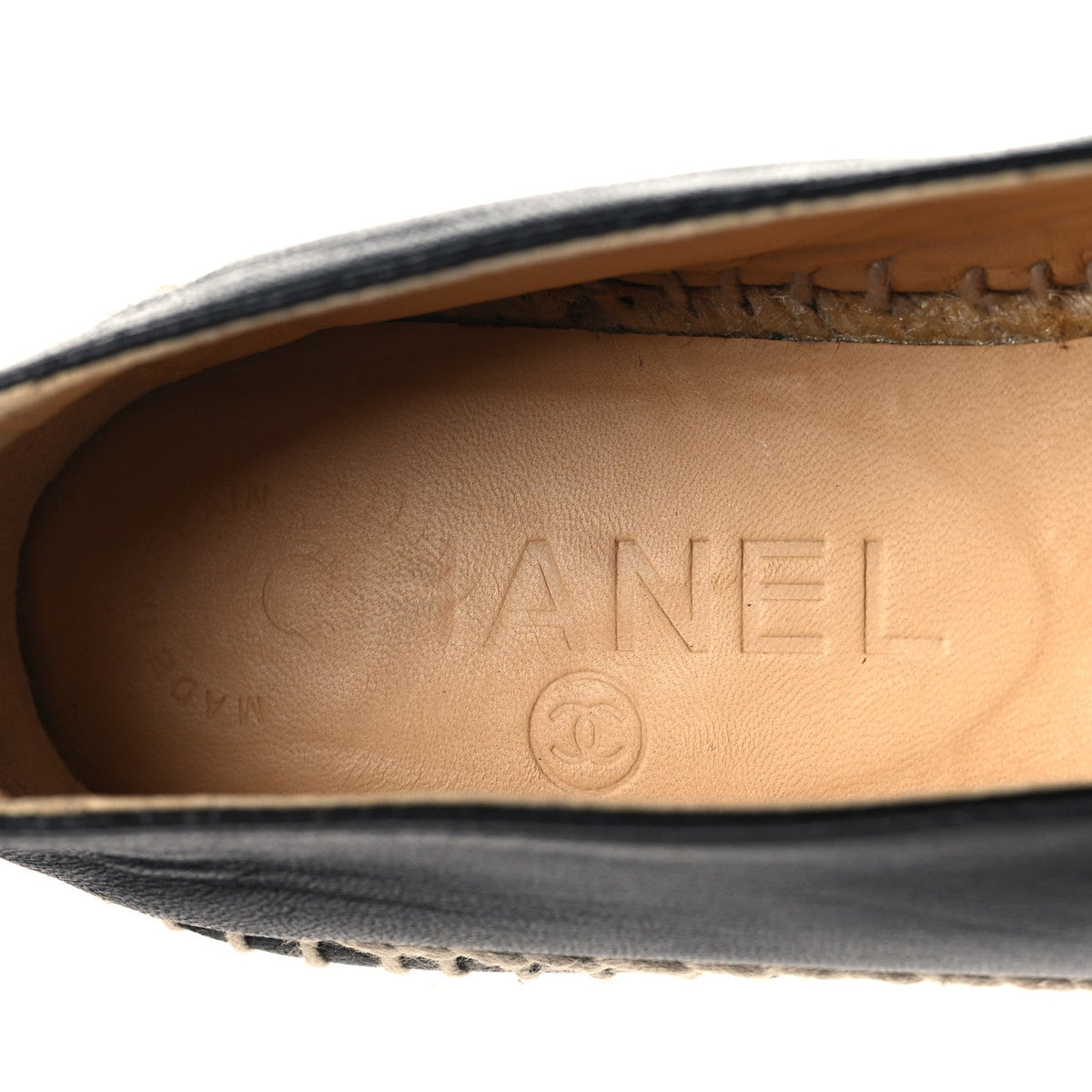 Lambskin CC Espadrilles  38 Black