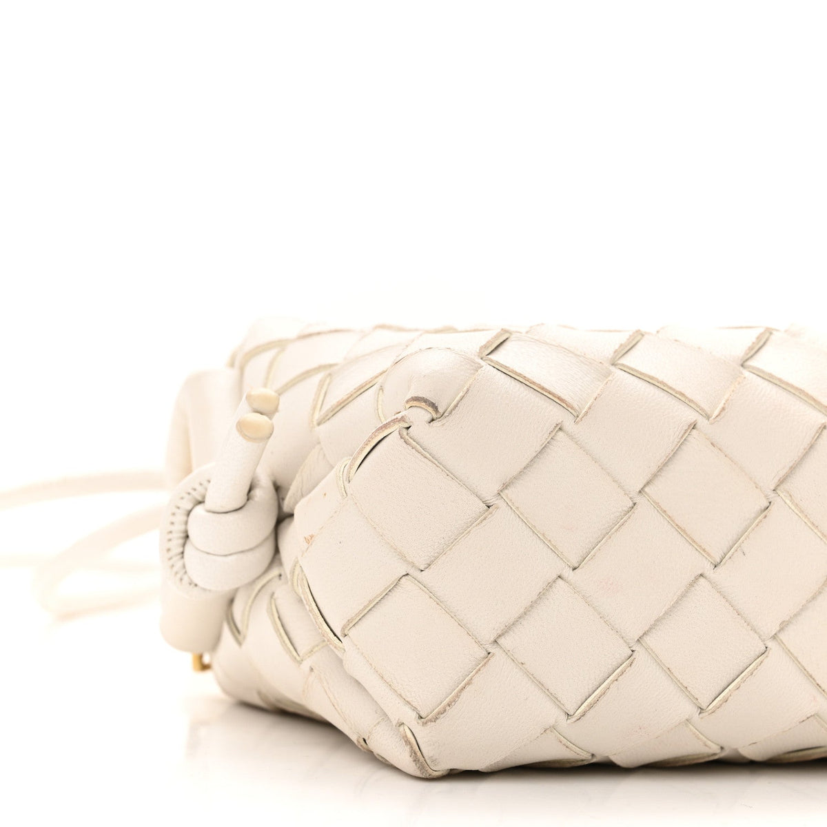 Nappa Intrecciato Candy Loop Camera Bag White