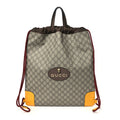 GG Supreme Monogram Neo Vintage Drawstring Backpack Beige New Acero Crop