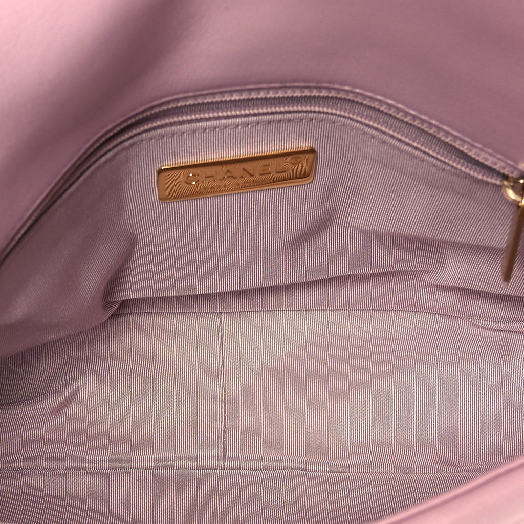 Lambskin Quilted Medium Chanel 19 Flap Light Pink