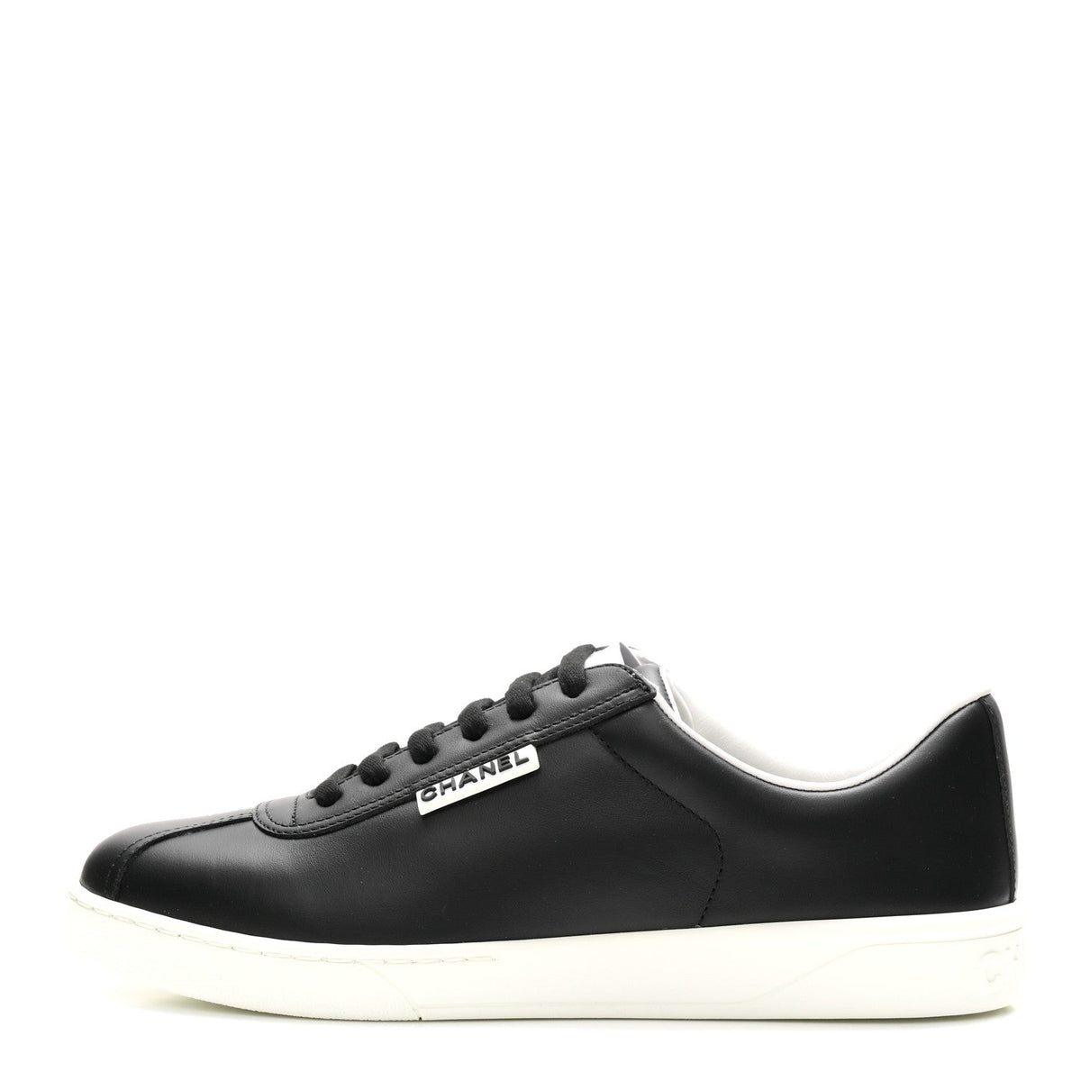 Calfskin CC Womens Sneakers 38 Black