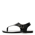 Calfskin Incrociato Denver Monogram Sandals 36 Black