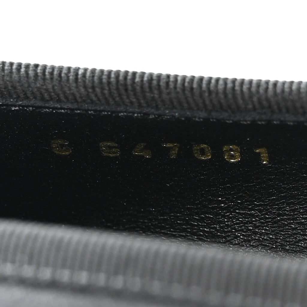 Lambskin Iridescent Lambskin Cap Toe CC Flats 37 Black White