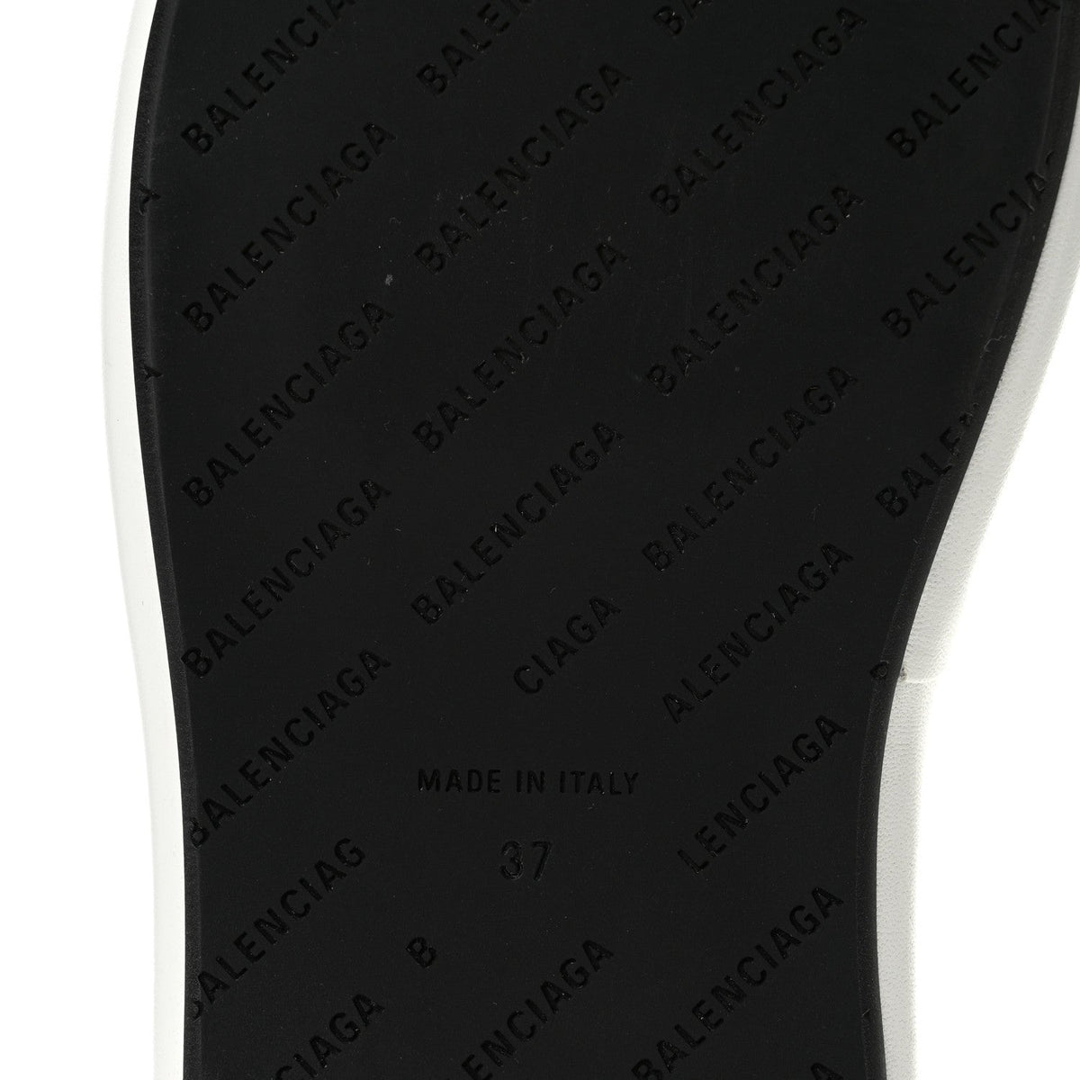 Smooth Nappa Logo Rise Wedge Sandals 37 White Black