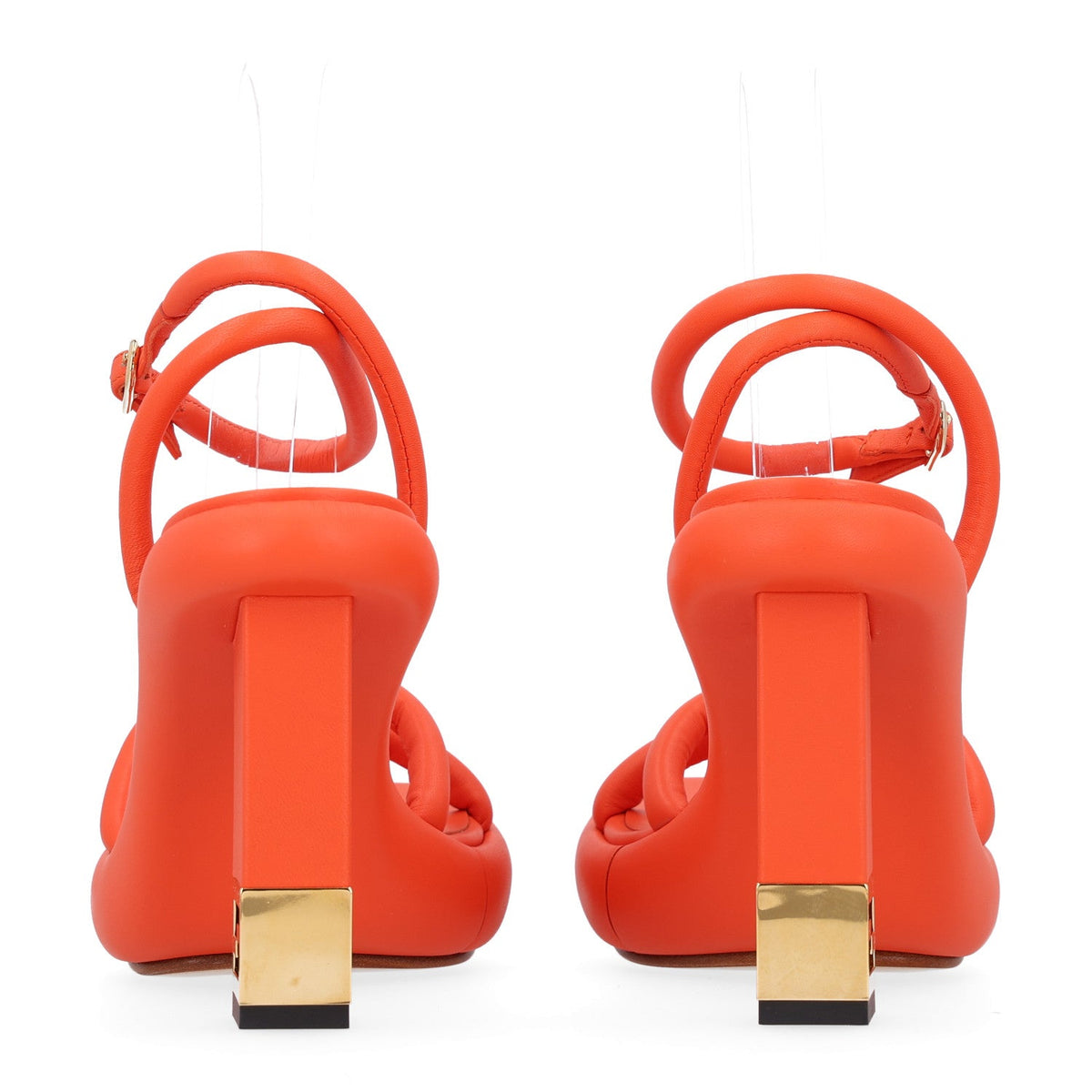 Nappa Baguette Ankle Strap 30/110mm Platform Sandals 38.5 Orange