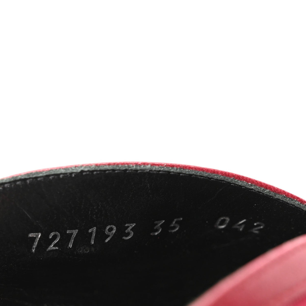 Moire Fabric Malaga Kid Crystal GG Monogram Square G 95mm Slide Sandals 35 Dark Cherry Red