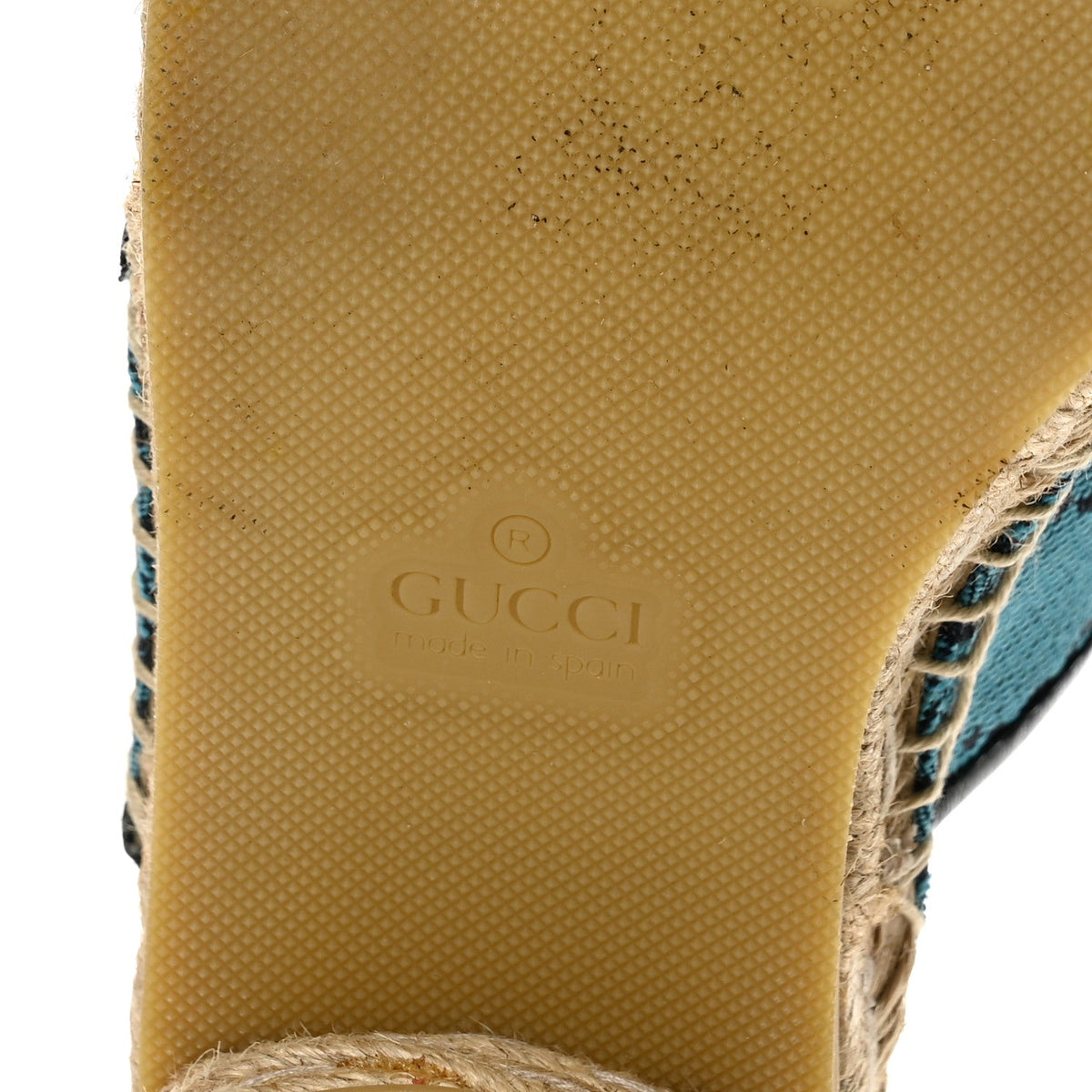 Monogram Multicolor Criss Cross Espadrille Sandals 37 Light Blue