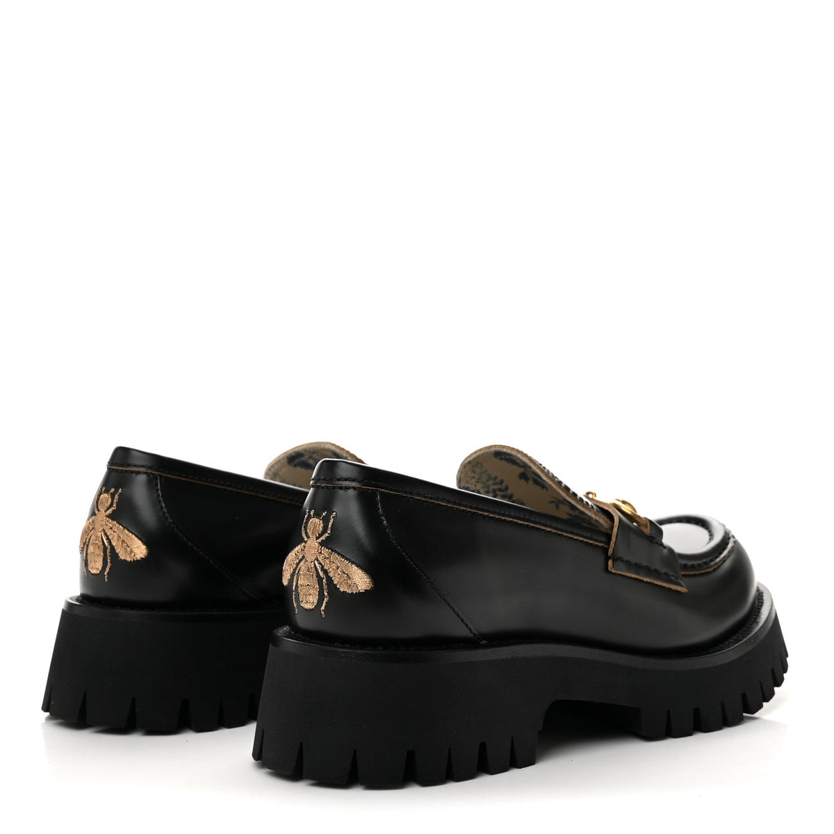Cordovan Lux Womens Harald Horsebit 25mm Platform Loafers 37.5 Black