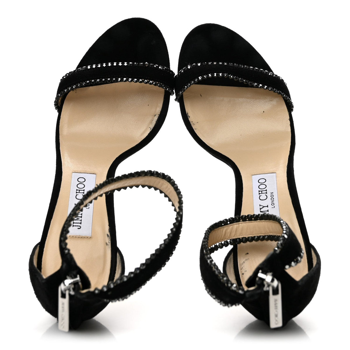 Crystal Suede Pumps 39.5 Black