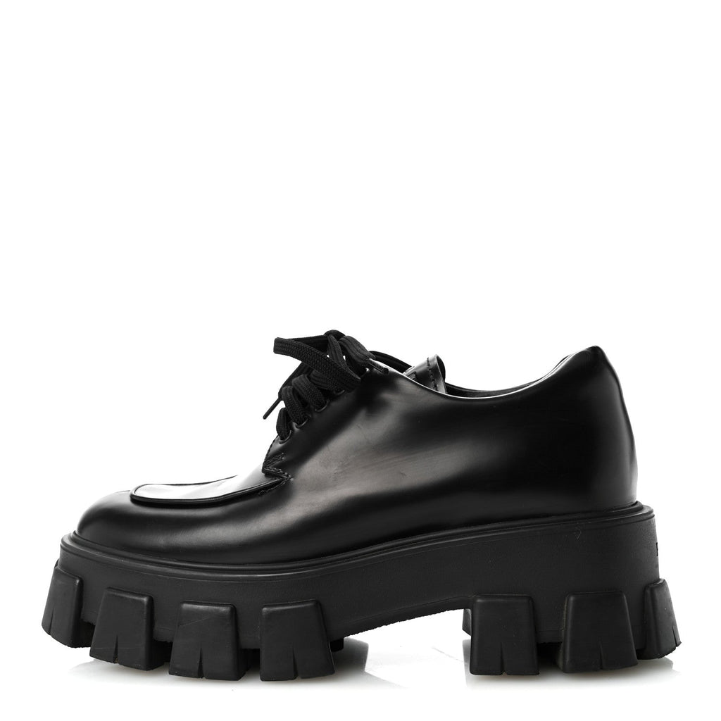 Spazzolato Rois Monolith 55mm Derby Loafers 36.5 Black
