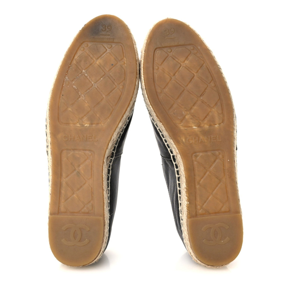 Lambskin CC Espadrilles 39 Black