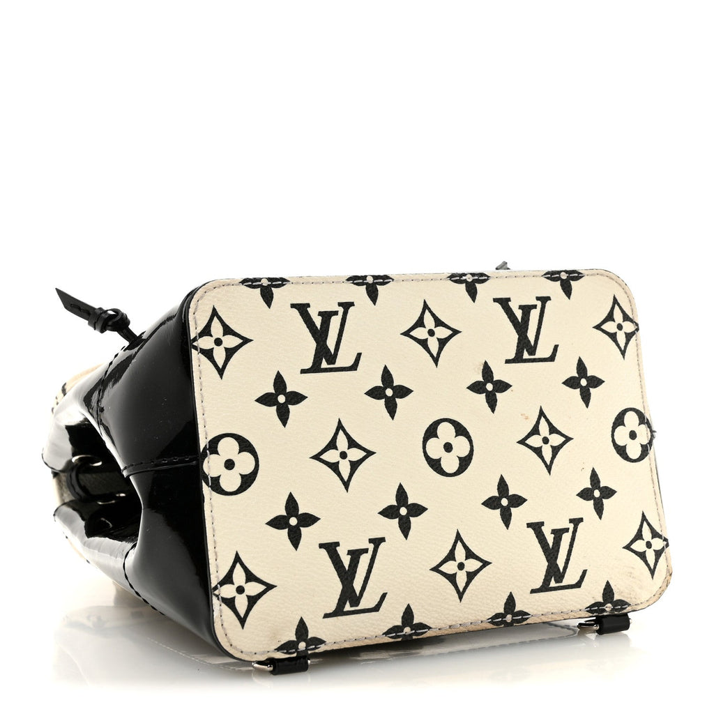 Patent Monogram Hot Springs Backpack Black White