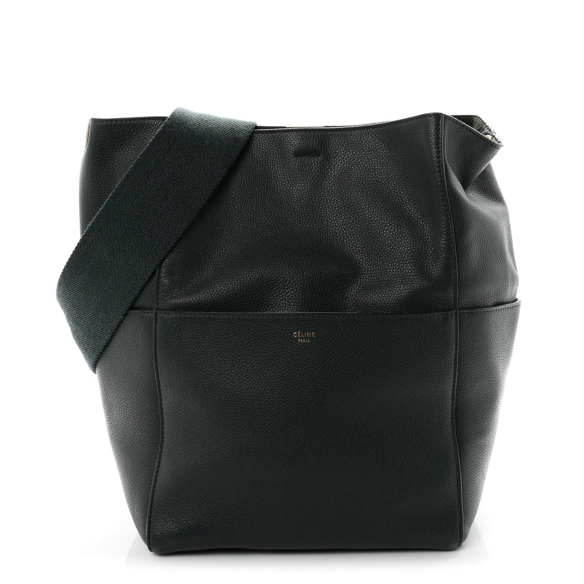 Soft Grained Calfskin Sangle Bucket Bag Amazone