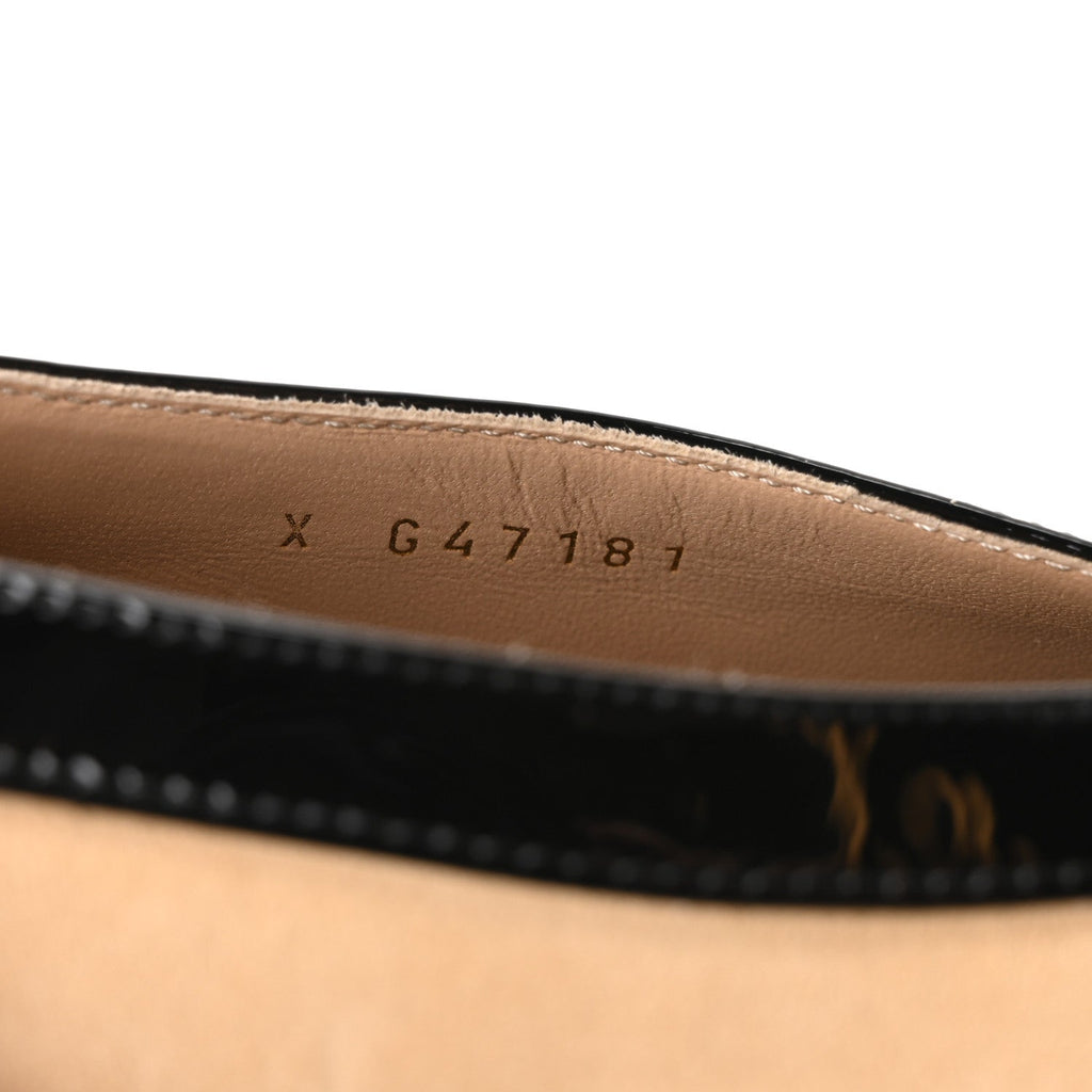 Suede Patent Calfskin Pumps 36.5 Beige Black