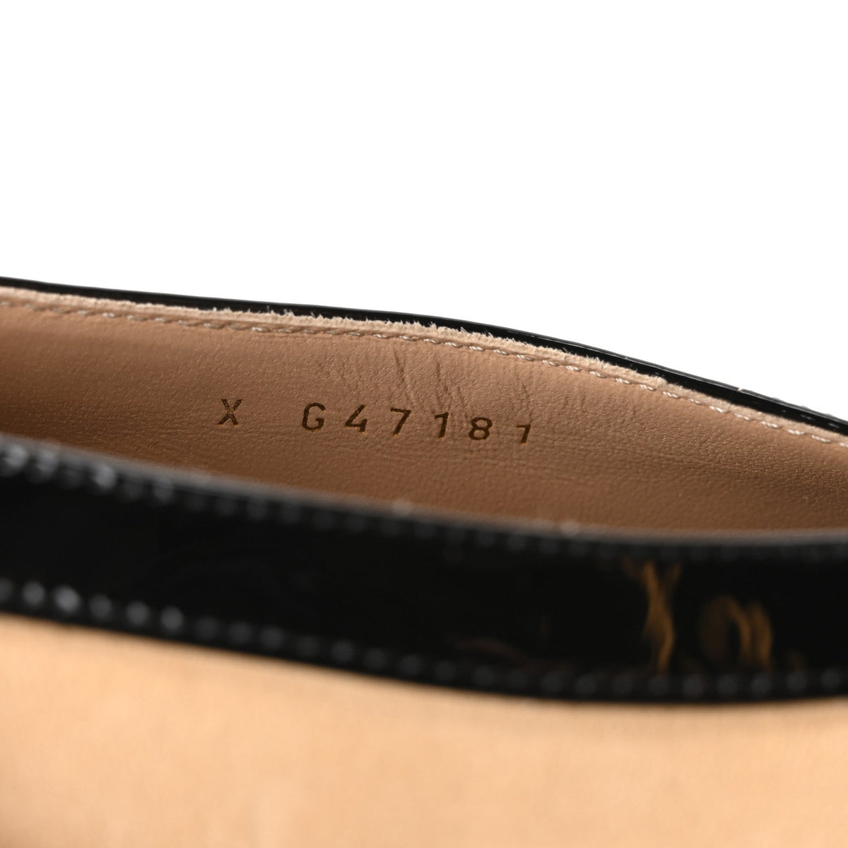 Suede Patent Calfskin Pumps 36.5 Beige Black