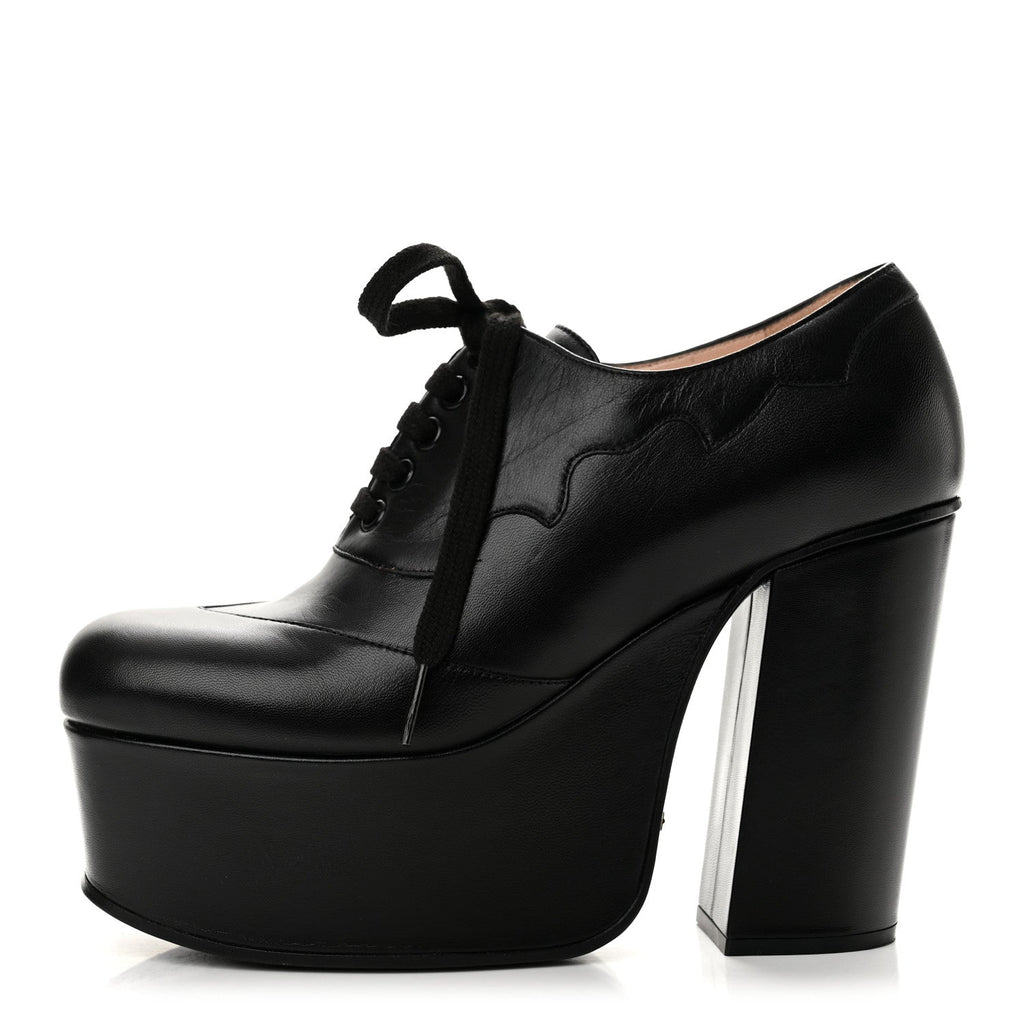Malaga Kid Otis Lace Up Platform Pumps 36.5 Black