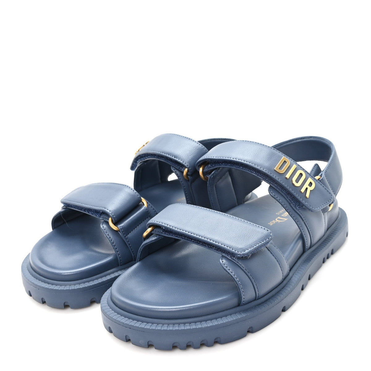 Lambskin Dioract 10mm Sandals 36 Pastel Blue