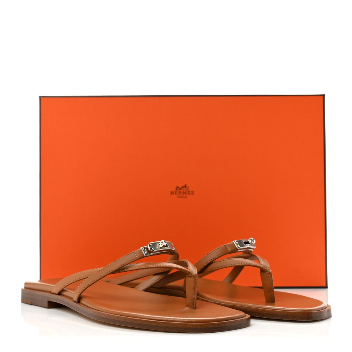 Calfskin Miss Sandals 37 Naturel