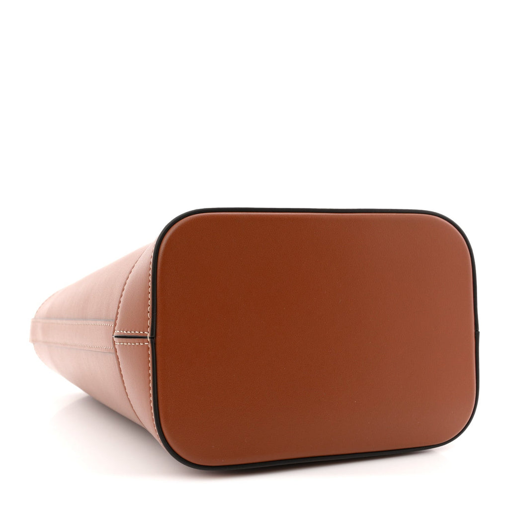 Smooth Calfskin Small Cuir Triomphe Bucket Bag Tan
