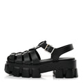 Foam Rubber Triangle Logo Monolith 55mm Cage Sandals 38 Black