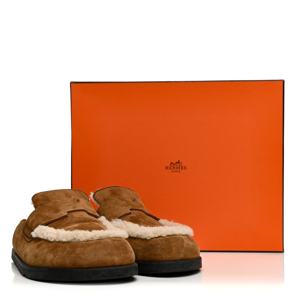 Suede Goatskin Shearling Go Mules 40 Brun Frume Ecru