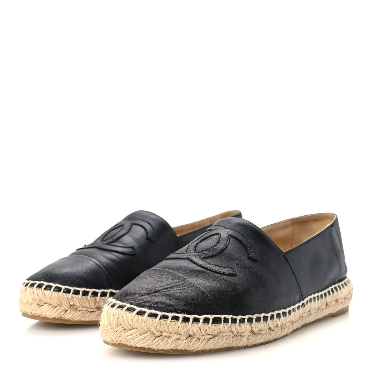 Lambskin CC Espadrilles 39 Black