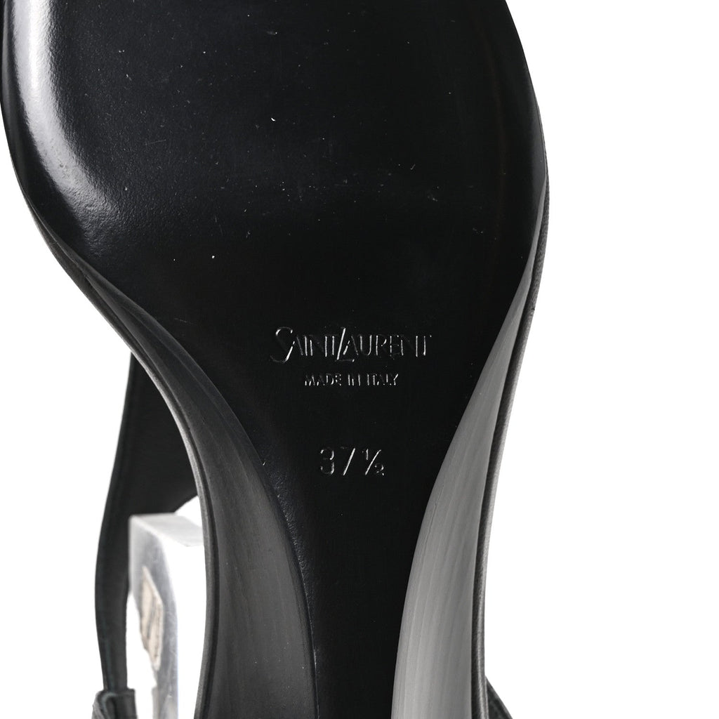 Nappa Cassandra Monogram Bridget 40 Wedge Sandals 37.5 Black