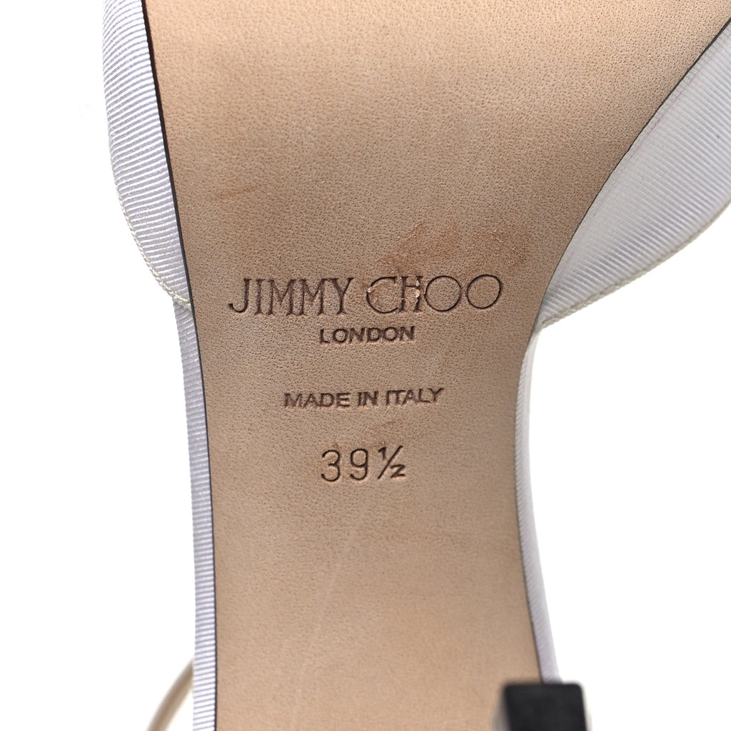 Satin Crystal Averly Bow 100 Pumps 39.5 Latte
