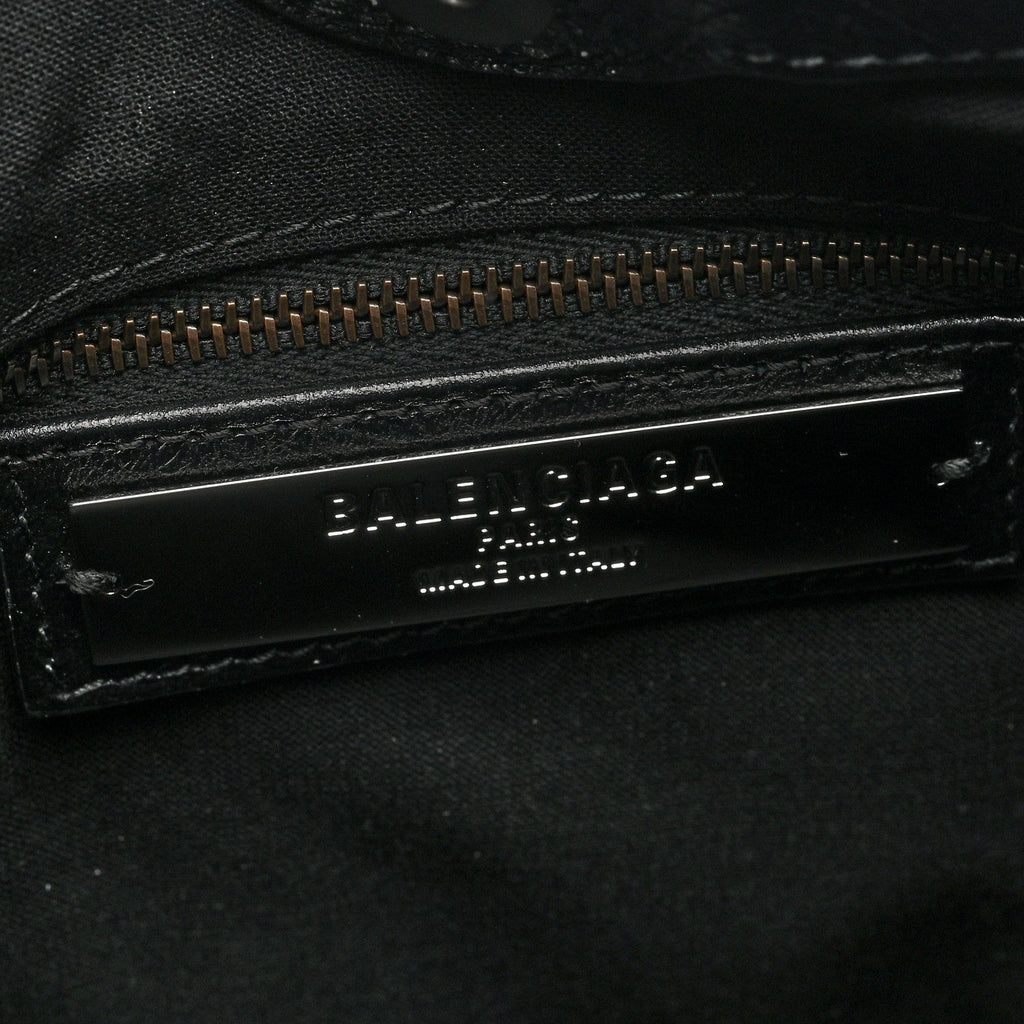 Agneau Arena Classic Hardware Small Le City Bucket Bag Black