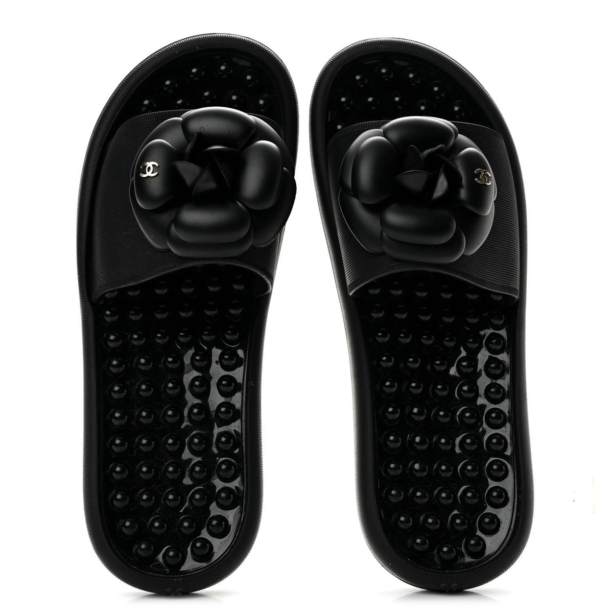 Thermoplastic PVC Camellia Mule Sandals 37 Black