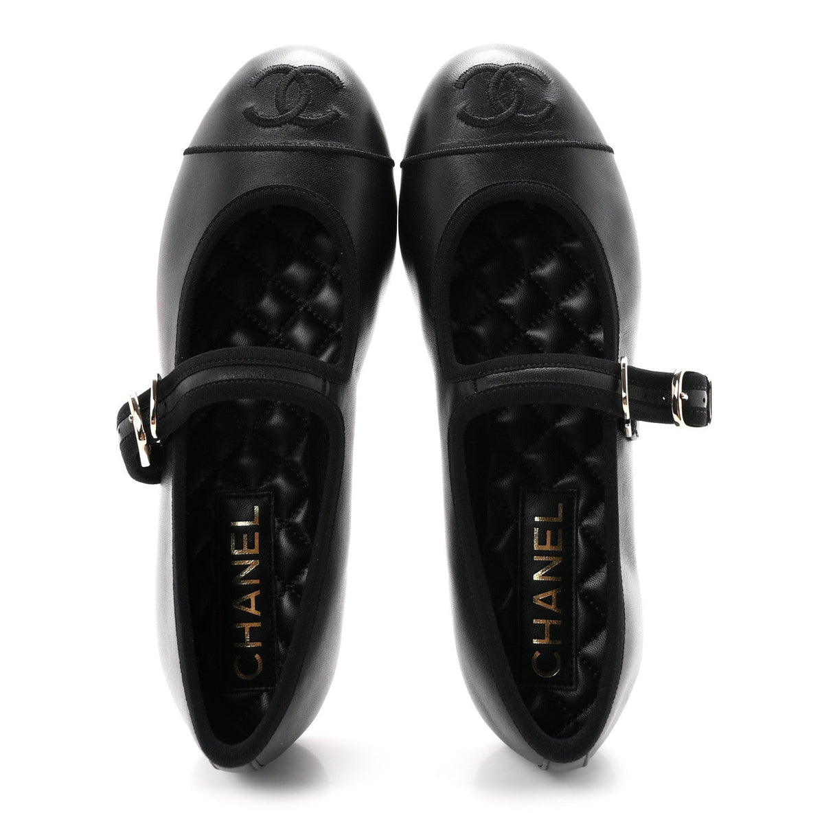Lambskin Mary Jane Flats 35.5 Black