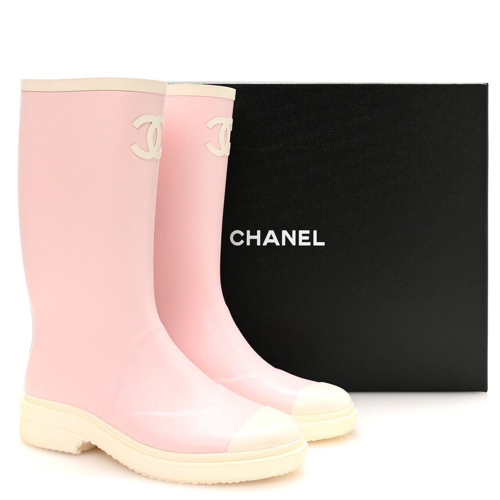 Caoutchouk CC High Boots 39 Light Pink White