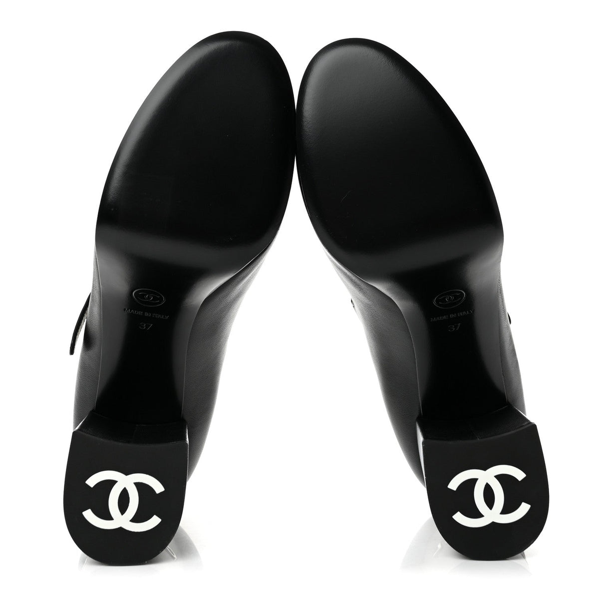 Lambskin Mary Jane Platform Pumps 37 Black