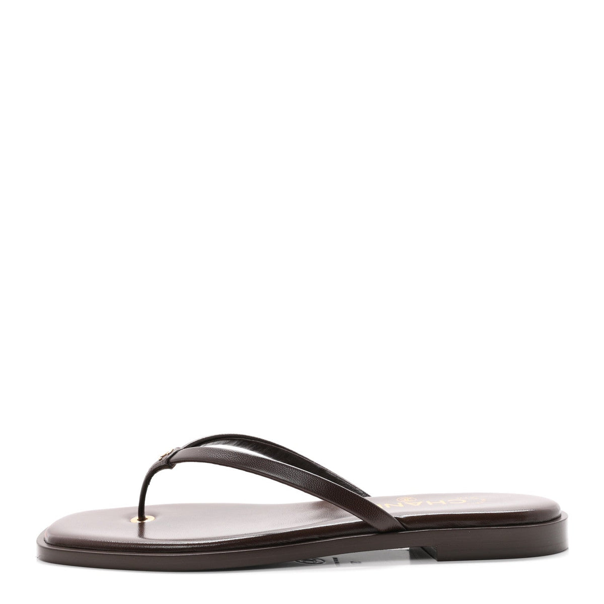 Goatskin CC Times Square Thong Sandals 37 Brown