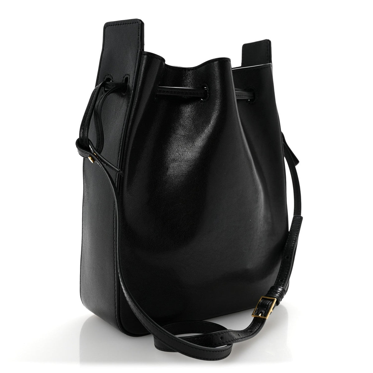 Calfskin Small Bucket Bag Black