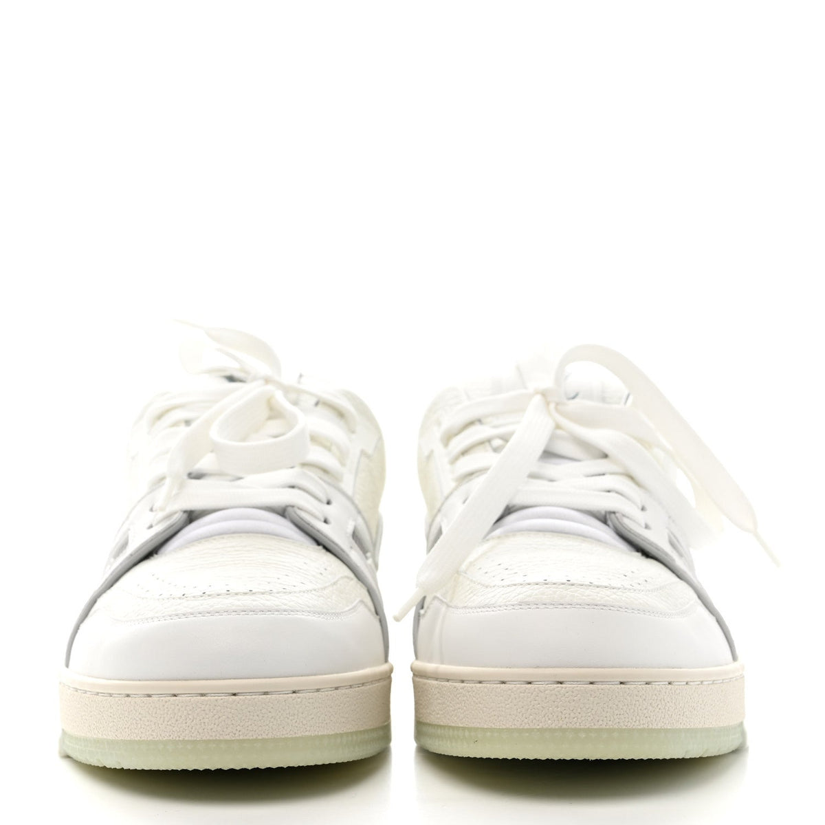 Calfskin Mens LV Trainer Sneakers 9 White