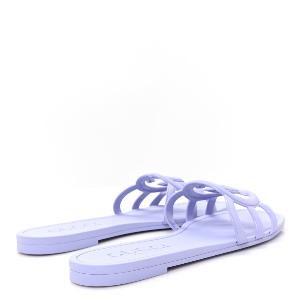 Rubber Interlocking G Womens Slide Sandals 40 Roger Glicine