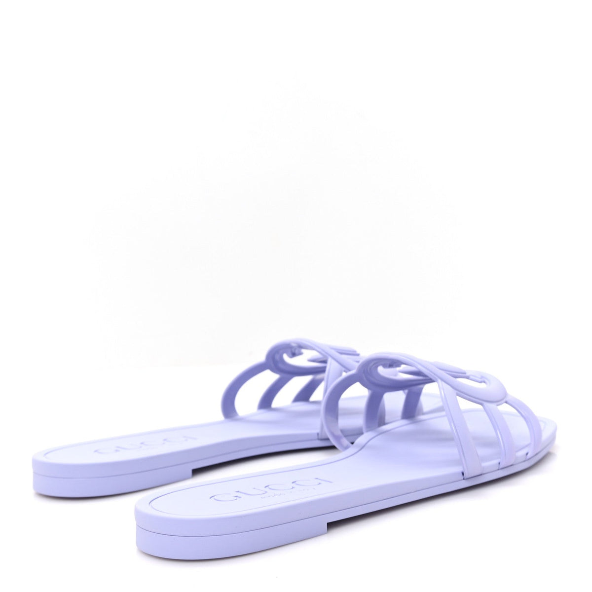 Rubber Interlocking G Womens Slide Sandals 40 Roger Glicine