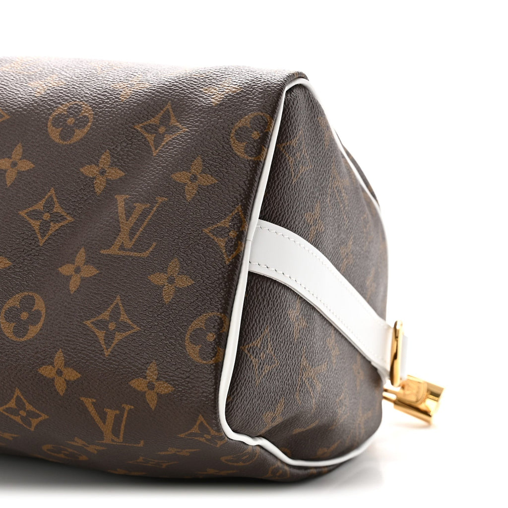 Monogram LV Match Speedy Bandouliere 25 White
