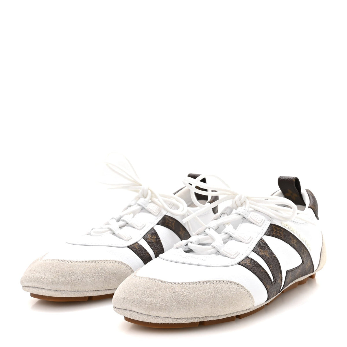 Monogram Calfskin Womens LV Sneakerina 40 White
