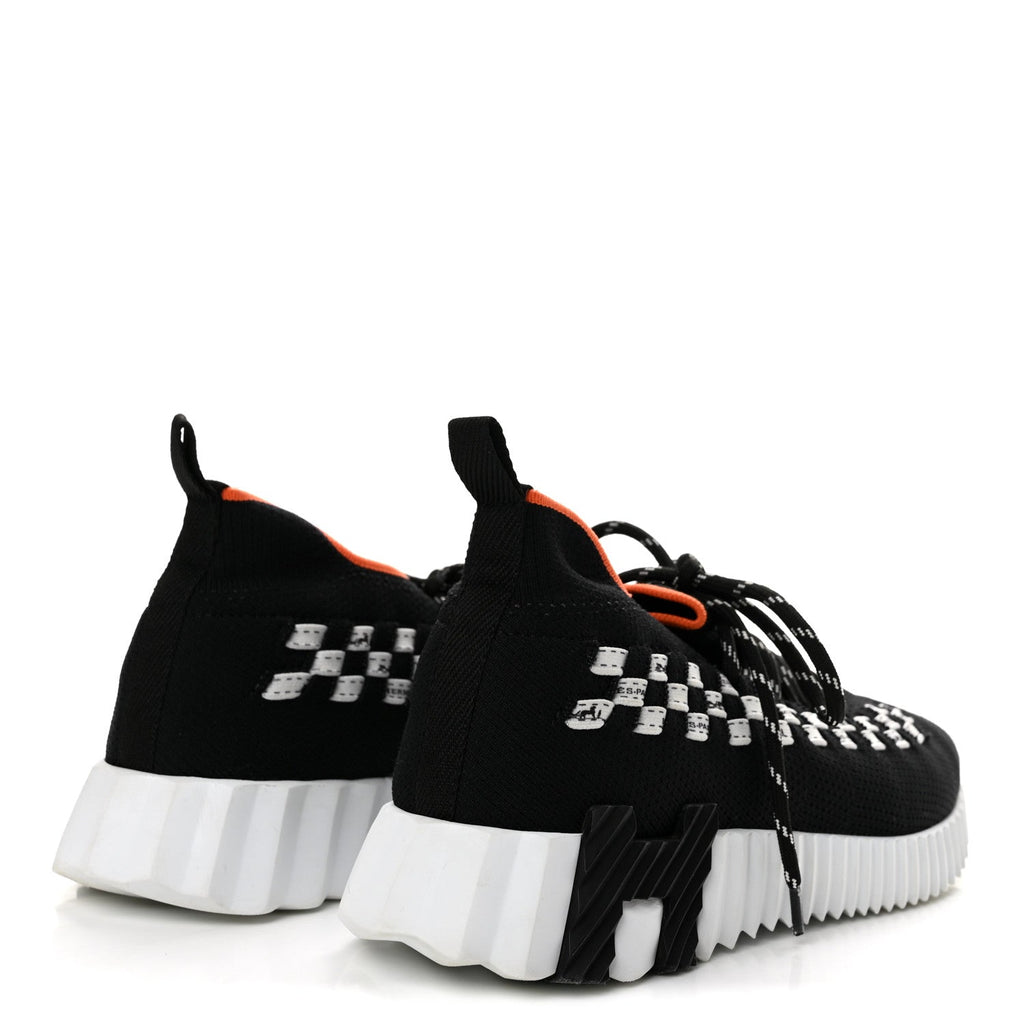 Knit Womens Flex Bolduc Sneakers 35 Black White