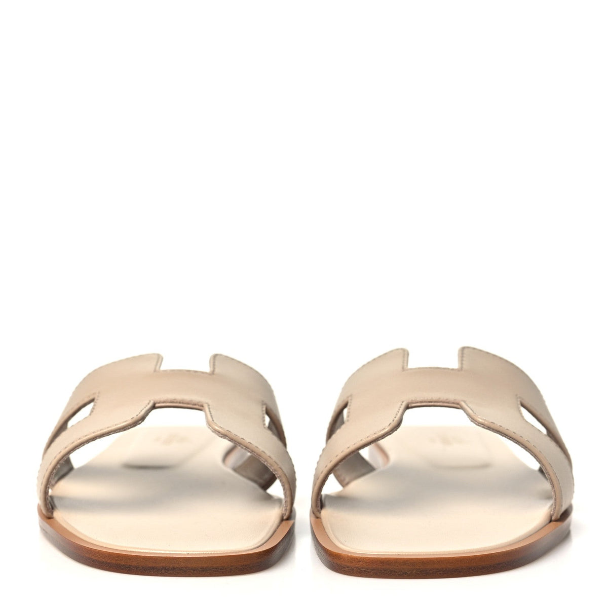 Box Calfskin Oran Sandals 37.5 Beige Nude